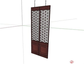 古典中式木质镂空屏风设计解析与模型渲染指南